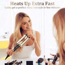 3-Barrel Crimping Hair Curler, Wavy Hair Corrugated Straightener, Big Wave Automatic Curling Wand, Slouchy Person Corn Crimp