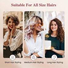 3-Barrel Crimping Hair Curler, Wavy Hair Corrugated Straightener, Big Wave Automatic Curling Wand, Slouchy Person Corn Crimp
