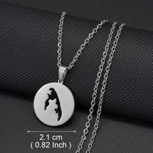 1pc Tamil Eelam Pendant Necklaces Jewelry Stainless Steel - Multicolor - View 12