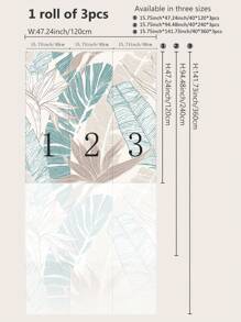 SUPSTICKER Watercolor Banana Leaf Tropical Plant Pattern Thickened Moisture-Proof Self-Adhesive Wallpaper, Suitable For Restaurant, Bedroom, Living Room, Home Decor, 1 Set Of 3pcs, 47.24x15.75 Inches/3pcs, 94.48x15.75 Inches/3pcs, 141.73x15.75 Inches/3pcs Stickers Gifts Birthday Graduation Room Decor Wall Decor Bathroom Decor Bedroom Decor Stuff Living Room Decor House Decor Home Decor Living Room