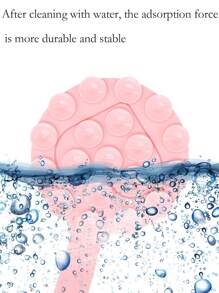 1pc Heart-Shaped Dual-Side Silicone Suction Cup Mobile Phone Holder, Multi-Functional Anti-Slip Suction Cup Phone Stand - Multicolor - View 9