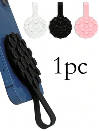 1 个心形双面硅胶吸盘手机支架，多功能防滑吸盘手机支架