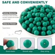 30 peças/20 peças 12mm/15mm Contas de Silicone, Usadas para Fabricação de Chaveiros, Contas Solta de Silicone para Fabricação de Pulseiras e Colares, e Contas de Silicone Circular para Canetas