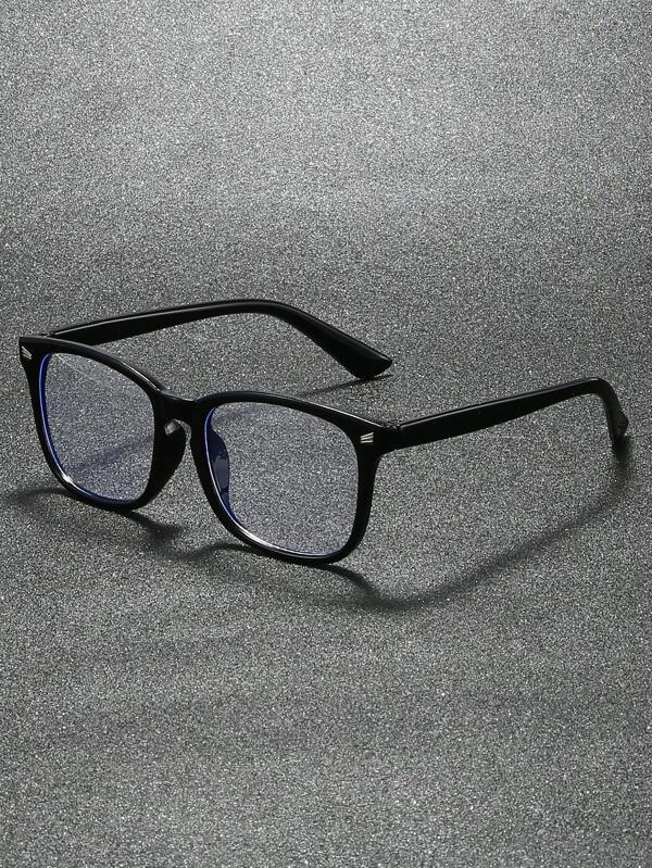 1 pieza Gafas elegantes y estéticas de estilo moderno y simple para hombres, para uso diario, oficina, lectura, vacaciones, regalo, exteriores, viajes, decoración, ordenador, lectura, juegos, TV, teléfonos