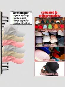 1/2 piezas Perchero de pared para almacenar gorras de béisbol, organizador de sombreros multicapa que sostiene 16 gorras, apropiado para el hogar, oficina, dormitorio, fiesta de revelación de género, perfecto para cumpleaños, bodas, fiestas, el regalo perfecto para colegas, amigos y familiares, de vuelta a la escuela