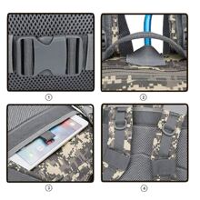 Mochila Militar Estilo Táctica Para Hombre Multiusos Senderismo Camping Mochila Sistema Molle - Caqui - Ver 6