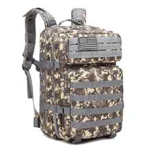 Mochila Militar Estilo Táctica Para Hombre Multiusos Senderismo Camping Mochila Sistema Molle - Caqui - Ver 2