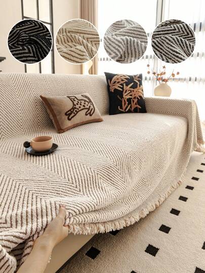 1 Stück Chenille Quaste Sofabezug, Sofaauflage für alle Jahreszeiten, Sofaüberwurf, Möbelschutz, geeignet für Schlafzimmer und Wohnzimmer, Heimdekoration