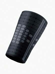 1pc Nylon Sports Thigh Support Thigh Sleeve Compression Brace For Men Women Exercise Cycling Knee Leg Pad. - Black - View 8