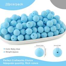 30 peças/20 peças 12mm/15mm Contas de Silicone, Usadas para Fabricação de Chaveiros, Contas Solta de Silicone para Fabricação de Pulseiras e Colares, e Contas de Silicone Circular para Canetas