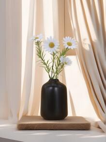1PC Elegant Resin Simple Cylindrical Vase For Home Decor - Perfect For Flowers, Coffee Tables, And Office Decorations - Ideal Small Flower Vase For Living Rooms, Bedrooms, And TV Stands - A Beautiful Birthday Or Festival Gift