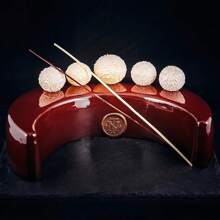 1个新月形硅胶蛋糕模具，月光奏鸣曲慕斯蛋糕面包披萨烘焙模具厨房烘焙工具，节日 - 白色 - 查看 8