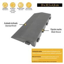 ArtPlast Afwerking Grijs COMBI Vloer 39x20,5x4,8 cm; Mannelijke afwerking. Gratis verzending binnen 24/48 uur