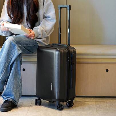 Mala de mão giratória de 20/24 polegadas, mala de viagem leve e rígida, durável e resistente a arranhões, rodas silenciosas, removível, perfeita para viagens, viagens de negócios, faculdade, mochila escolar, acessórios escolares