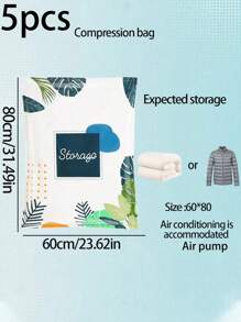 1 件旅行真空压缩袋，防水真空收纳袋，用于衣物、床上用品、行李整理，适用于衣物和被子存放 - 藍色 - 查看 23