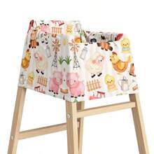 1pc Farmhouse Style Printed Multipurpose Baby Car Seat Cover, Stroller Cover, Nursing Cover, Basket Cover