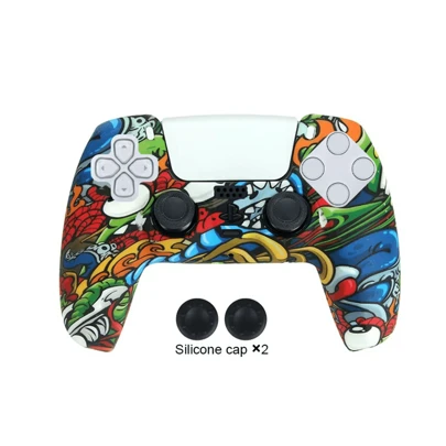  DATA FROG 迷彩保护皮套 适用于 Playstation 5 硅胶保护壳 适用于 PS 5 控制器配件