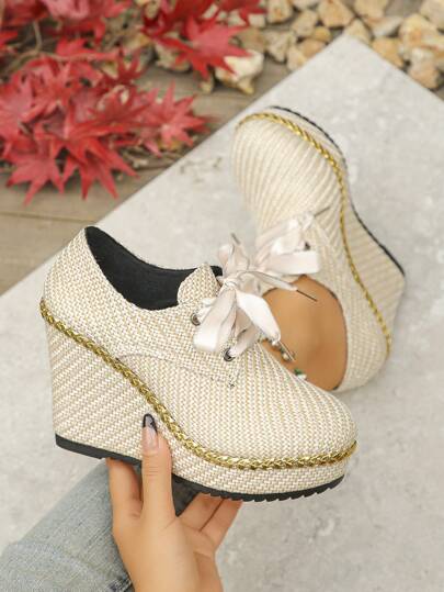 Elegante, lässige und bequeme vielseitige Pumps mit Knöchelriemen, 4 Zoll Keilabsatz, geeignet für den täglichen Ausgang, den Urlaub, den Arbeitsweg, Partys, Valentinstag-Dates