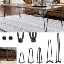 Set Of 4 Table Leg Holders Black - 50 CM