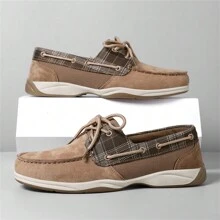 YOLOVSHO Men's Plus Size Luxury Boat Loafers - Premium Leather, Breathable & Wear-Resistant Slip-On Shoes With Soft Insoles For Outdoor Walking | Casual Style For All Seasons