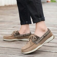 YOLOVSHO Men's Plus Size Luxury Boat Loafers - Premium Leather, Breathable & Wear-Resistant Slip-On Shoes With Soft Insoles For Outdoor Walking | Casual Style For All Seasons