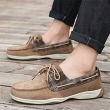 YOLOVSHO Men's Plus Size Luxury Boat Loafers - Premium Leather, Breathable & Wear-Resistant Slip-On Shoes With Soft Insoles For Outdoor Walking | Casual Style For All Seasons