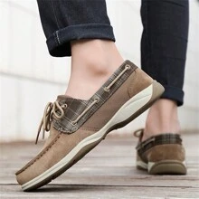 YOLOVSHO Men's Plus Size Luxury Boat Loafers - Premium Leather, Breathable & Wear-Resistant Slip-On Shoes With Soft Insoles For Outdoor Walking | Casual Style For All Seasons