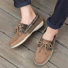 YOLOVSHO Men's Plus Size Luxury Boat Loafers - Premium Leather, Breathable & Wear-Resistant Slip-On Shoes With Soft Insoles For Outdoor Walking | Casual Style For All Seasons