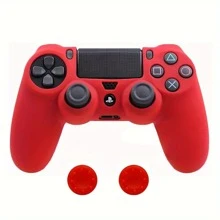 Xahpower Silicone Protective Skin Case For Dualshock 4 PS 4 Pro Slim Gamepad Rubber Shell Skin + 2 Thumb Grips Caps - Multicolor - View 13