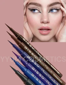 Plumín Delineador De Ojos Bissu A prueba de agua ORIGINAL punta plumín Alta pigmentación Ultra fina plumon - Violeta - Ver 4