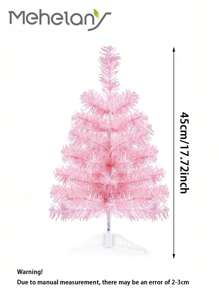 MEHELANY Różowa choinka bożonarodzeniowa 4,92 stopy/3,94 stopy/2,95 stopy/1,97 stopy/1,47 stopy - 1 szt. Sztuczna mini choinka, sztuczna choinka z PVC, różowa choinka, różowa choinka stołowa z plastikowym stojakiem, sztuczna choinka świąteczna na imprezę świąteczną, dekoracja domu, dekoracja do wewnątrz i na zewnątrz, dekoracja biura, dekoracje świąteczne, wystrój pokoju, wystrój sypialni, prezenty świąteczne, dekoracja urodzinowa, wystrój świąteczny do domu (45 cm/60 cm)