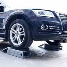 LILIIN Non si tiene suFolding Loading Ramp,78 x 10 Inch Portable ATV Ramps for Pickup Trucks, Steel Tri-Fold Car Ramp with Wheel Stops, Max 750LBS Capacity, 1PC