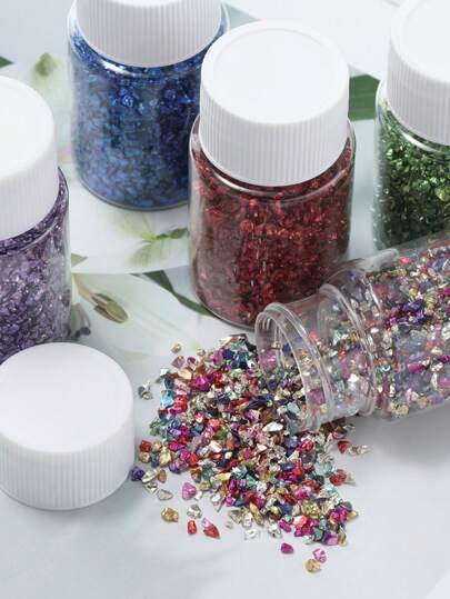 30g/Bottle Glass Crushed Stones Resin Fillings For DIY Epoxy Resin Mold Asymmetrical Crystal Nail Art Decoration Jewelry Making