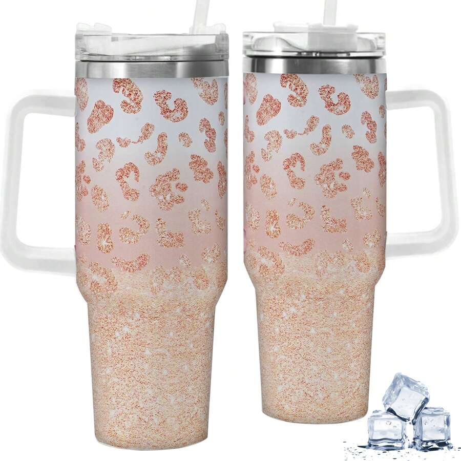 40 Oz Sunflower Travel Mug - Double Insulated Stainless Steel With Lid And Straw For Sunflower Aficionados - Sunflower5 - View 1