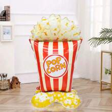 1pc, 61-Inch Large Base Popcorn/Ice Cream/Waffle Balloon - Fun Party Decoration For Weddings, Anniversaries And Engagements - Indoor/Outdoor Use - Multicolor - View 5