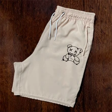 Men's Short Bear Newspaper Urbans Money Company Skate Short Tac Tel In Elastane - Beige - View 2