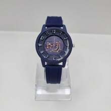 RELOJ CUARZO PARA DAMA CON NUMERO RELOJ ANALOGICO PARA MUJER CON NUMERACION - Azul Marino - Ver 2