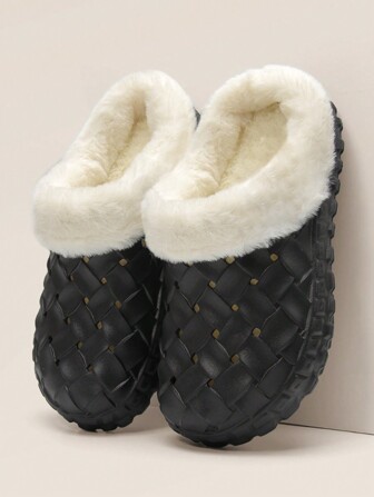 Cozy Plush Slippers For Women - Soft, Warm, And Non-Slip Platform Shoes With Fluffy Lining, Mute Sole, And Comfortable Fit For Indoor Wear