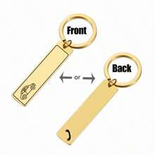 Personalized Custom Phone Number Logo Name Keychain Women Men Car Key Ring Double Sided Laser Engrave Stainless Steel Key Chain