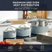 Home Hero Pots And Pans Set Non Stick - Induction Compatible Kitchen Cookware Sets + Bakeware Sets - Non Stick, PFOA Free, Oven Safe Pot And Pan Set Nonstick (23 Pcs - Granite) - 23 Pcs - Granite - View 11