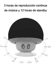 Mini Bocina Hongo Bluetooth Recargable Usb Impermeable - Negro - Ver 1