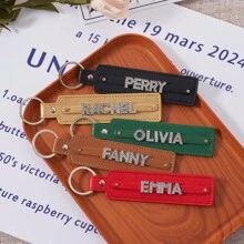 Personalisierter Acryl Mehrfarbiger Buchstaben Schlüsselanhänger, bestes Weihnachtsgeschenk, Geburtstagsüberraschung für Familie und Freunde, Leder Schlüsselanhänger, Acryl Namenspersonalisierung, Herbst/Winter Feiertags Geschenk, Überraschung für Lieblingsmenschen