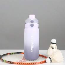 21 Ounces Double-Lid Highly Attractive Gradient Color Sports Water Cup Large-Capacity Bounce Cup Portable Water Cup Double-Layer Insulated Cup Cycling Leisure Outdoor Hiking Mountaineering Water Bottle Customized 1 Pack