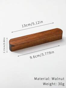 2 Peças Puxador de Gaveta de Madeira Natural, Maçanetas Redondas de Gabinete/Armário de Madeira de Nogueira