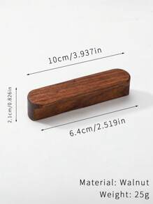 2 Peças Puxador de Gaveta de Madeira Natural, Maçanetas Redondas de Gabinete/Armário de Madeira de Nogueira