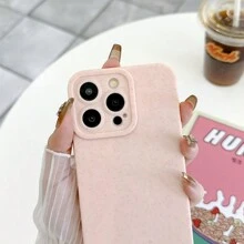 Capa para IP 11 12 13 14 15 16 Pro Max Capa Simples Premium Personalidade Grão de Trigo - Areia Rosa - Visão 4