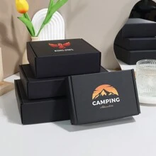 10pcs Multi-Size Small Paper Boxes, Customizable Printed Colorful Logo & Text, Gift Boxes, Personalized Packaging, Postal Paper Boxes, Courier Packaging Supplies