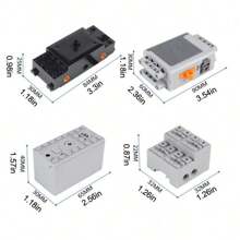 Elektromotor-Einheit-Kit, angetriebener mechanischer Bausteinsatz, kompatibel mit Konstruktionssteinen, batteriebetriebener RC-Bausteinsatz für Sportwagen, Automobile, Züge und Zubehör, leistungsstarke Motoreinheit mit fortschrittlicher Steuerung und Kompatibilität. Zimmer dekorieren, Wintergeschenk, Zug, Motor, Bausteine, RC Automodell Spielzeug (Zufallsfarbe)