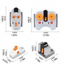 Elektromotor-Einheit-Kit, angetriebener mechanischer Bausteinsatz, kompatibel mit Konstruktionssteinen, batteriebetriebener RC-Bausteinsatz für Sportwagen, Automobile, Züge und Zubehör, leistungsstarke Motoreinheit mit fortschrittlicher Steuerung und Kompatibilität. Zimmer dekorieren, Wintergeschenk, Zug, Motor, Bausteine, RC Automodell Spielzeug (Zufallsfarbe)