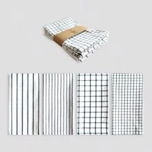 1 Set Of 4pcs Mixed Rectangular Kitchen Towels, 19.69 X 27.56 Inch/50 X 70cm, Large Size, Woven, Absorbent, Breathable, Hanging Design, Suitable For Kitchen, Dining Room, Living Room, Hotel